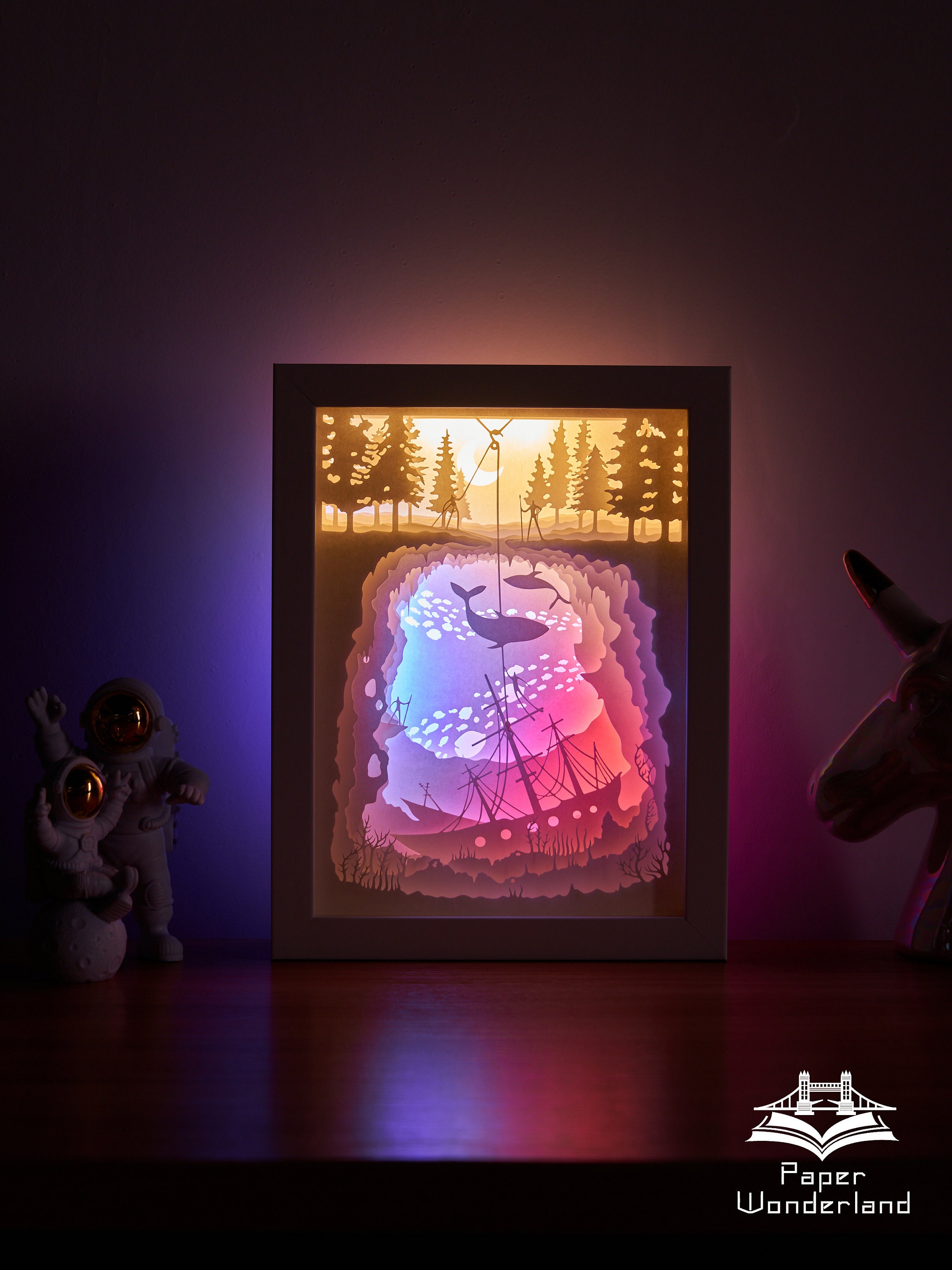 Papercut Light Box Paper Carving Light Box Night Light 3d Led Light Box