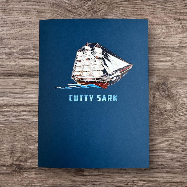 Cutty Sark Pop up Card: 3D Paper Craft Gift (15x20cm) - Etsy