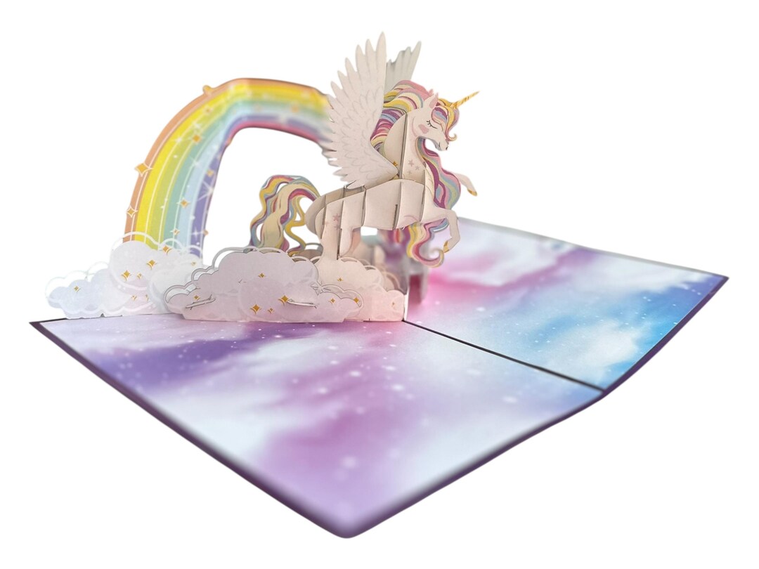 Unicorn Pop up Birthday Card, Handmade 3D Card - Etsy