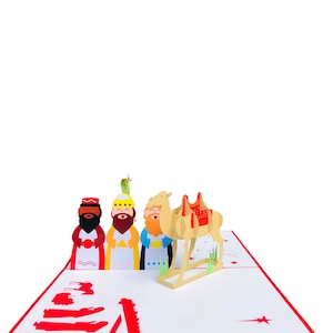 3 Kings Noel Pop Up Card, 3D Cards, Christmas  Card, Greeting Cards,Happy Birthday Gift card,handmade card,paper craft,
