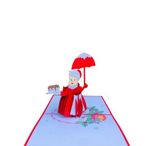 Mrs Santa Claus Pop Up Card, 3D Cards, Christmas  Card, Greeting Cards,Happy Birthday Gift card,handmade card,paper craft,