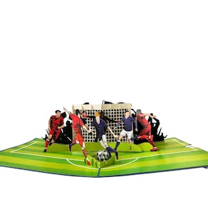 Football Pop Up Card: 3D Handmade Birthday Gift