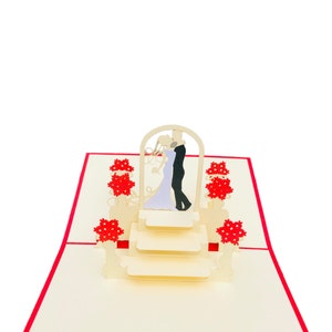 Biglietto pop-up di nozze, carte 3D, cartoline di Natale, biglietti di auguri, carta regalo di buon compleanno, carta fatta a mano, artigianato di carta,