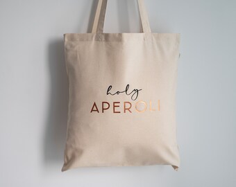 Holy Aperoli jute bag organic | Cult statement bag | JGA organic cotton bag natural | Cult cloth bag alcohol