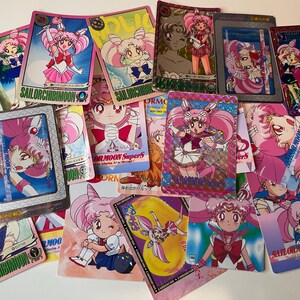 1x Cartão de Colecionador da Lua do Marinheiro Chibi | Vintage dos anos 90 | Rini, Sailor Mini Moon, Chibi Usa, Tsukino Usagi | Sailor Moon