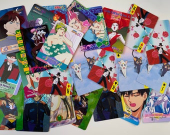 1x Sailor Moon Sammelkarte | Vintage 90er Jahre | Smoking Maske, Sternenlichter, Luna, Artemis, Amazonen Trio, Neflite, Königin Beryll