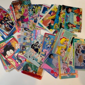 1x Tarjetas de coleccionista Sailor Moon / Vintage 90s / Tsukino Usagi, Mizuno Ami, Hino Rei, Kino Makoto, Aino Minako