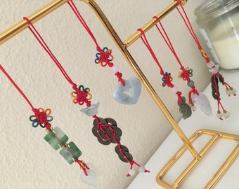 Handmade Jade Phone Charm: Chinese Knot, Emperor Coins, Lucky Pendants