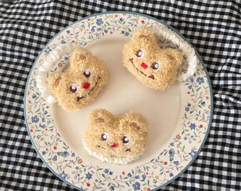 Kimi the Bear Adorable Handmade Scrunchie Fluffy Hair Tie Unisex