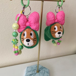 Tom & Jerry Cartoon Mouse Phone Chain/ Super Cute Jerry Mouse Plush Shoulder Bag Charm/ Best Gift For Friends Kids/ Gift For Her/ Cute Charm