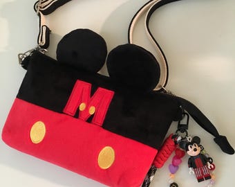 Mickey Mouse Crossbody Bag: Soft Velvet Cartoon Shoulder Bag