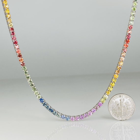 73.5 ct. t.g.w Created Tennis Necklace in Sterling Silver | BJ's Wholesale  Club