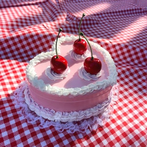 Cherry Pink Frosted Fake Cake - Cute Jewelry Box Gift - Lana Del Rey Inspired