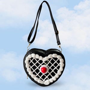 Fake Cake Heart Purse Black / Gothic Statement Cake Purse