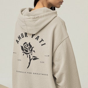 Amor Fati Love of Fate Unisex Hoodie, Marcus Aurelius, Friedrich Nietzsche, Emo, Stoicism, Philosophy, Trendy Hoodie, Gift for Her Him