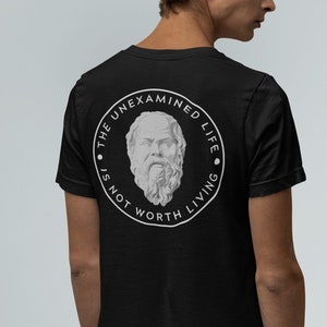 Socrates Know Thyself Ancient Greek Philosopher Unisex T-Shirt, The Unexamined Life, Philosophy Professor Gift, Graduation Gift for Him Her