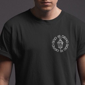 Nietzsche Filosofie God is dood! Madman T-shirt, eeuwige herhaling, citaat van Friedrich Nietzsche, Amor Fati, filosofie graduatiegift