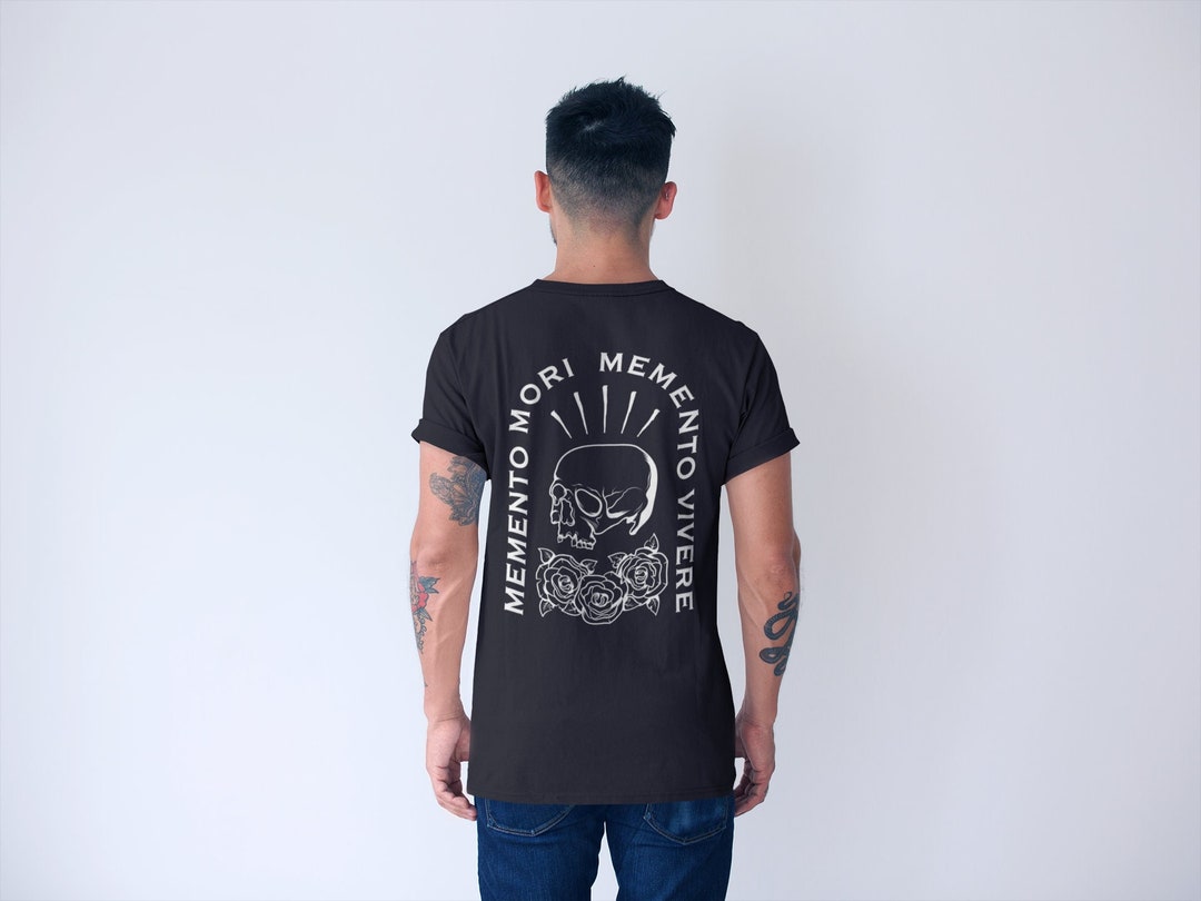 Memento Mori Memento Vivere Skull T-shirt Marcus Aurelius - Etsy