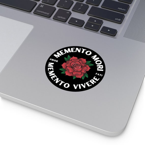 Memento Mori Memento Vivere Stoic Vinyl Sticker, Amor Fati, Stoicism, Marcus Aurelius, Philosophy, Gift for Her Him