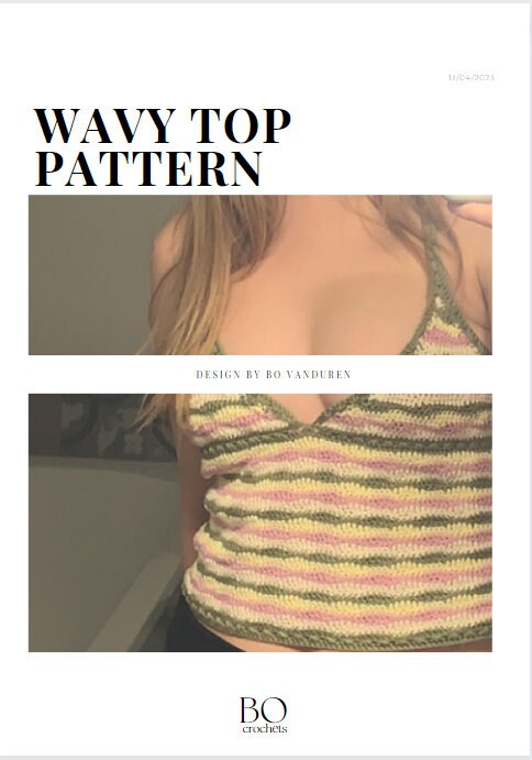 Weg.de Pattern Wavy Crochet Top (written Pattern) - Etsy