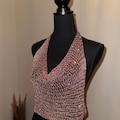 Crochet glitter top (written pattern)