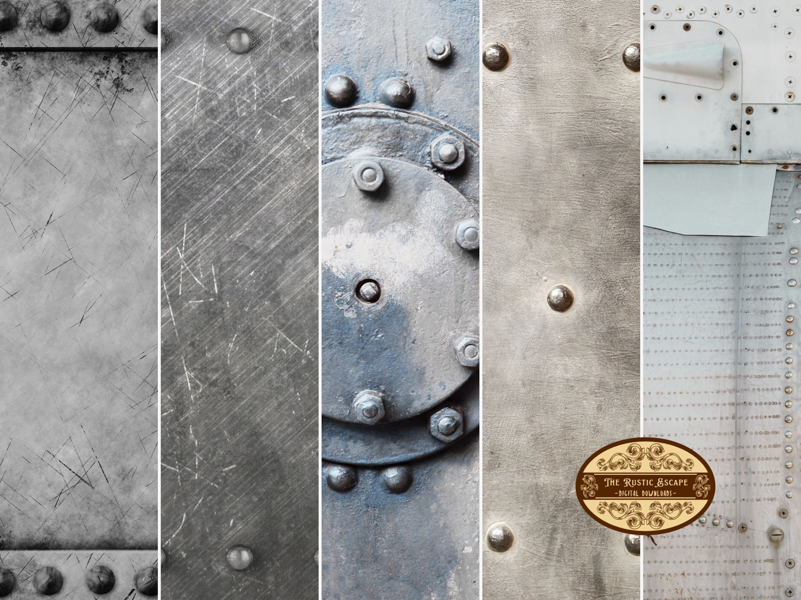 8.5x11 Metal With Rivets Background Scrapbook Papers, 16 Pages - Etsy