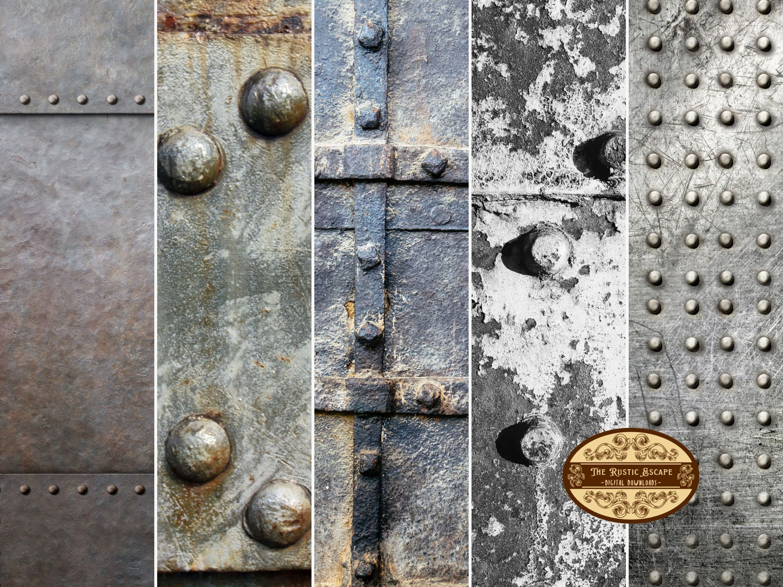 8.5x11 Metal With Rivets Background Scrapbook Papers, 16 Pages - Etsy
