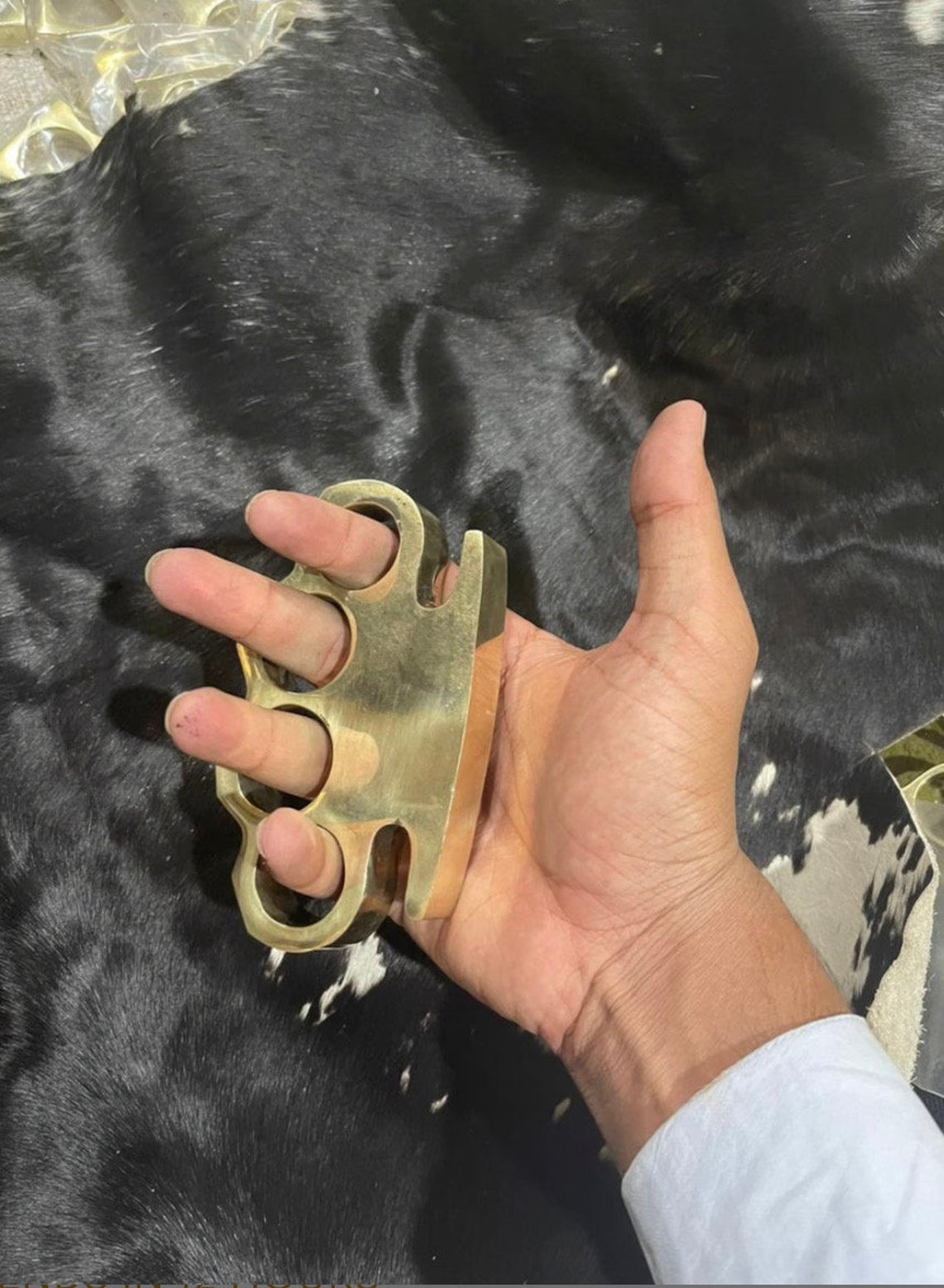 Handmade Brass Knuckle Bowie Knife Handmade Knuckles Etsy