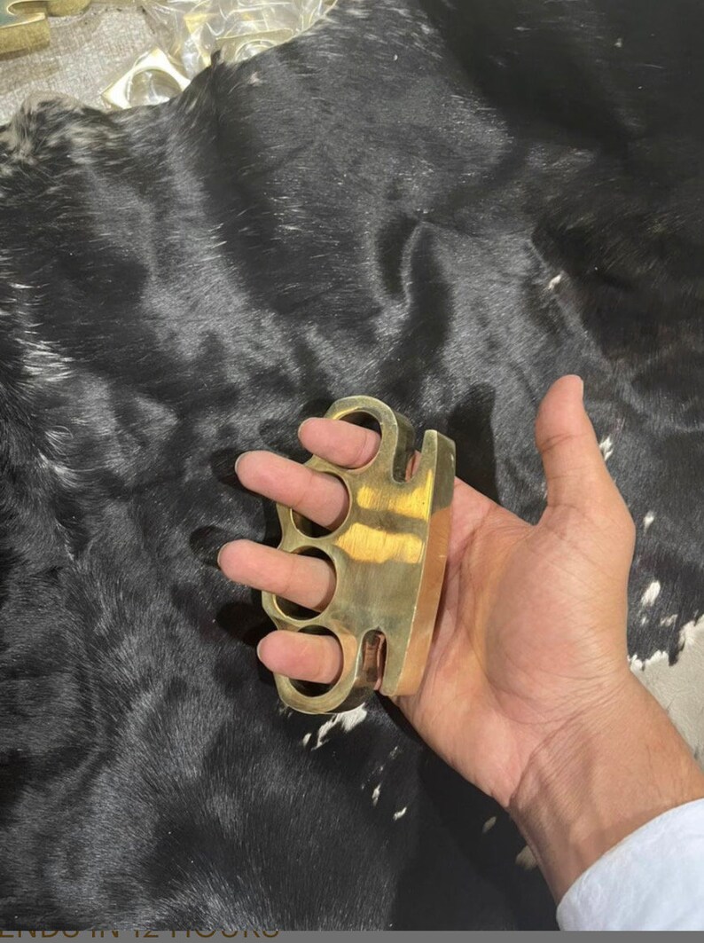 Handmade Brass Knuckle Bowie Knife Handmade Knuckles Etsy