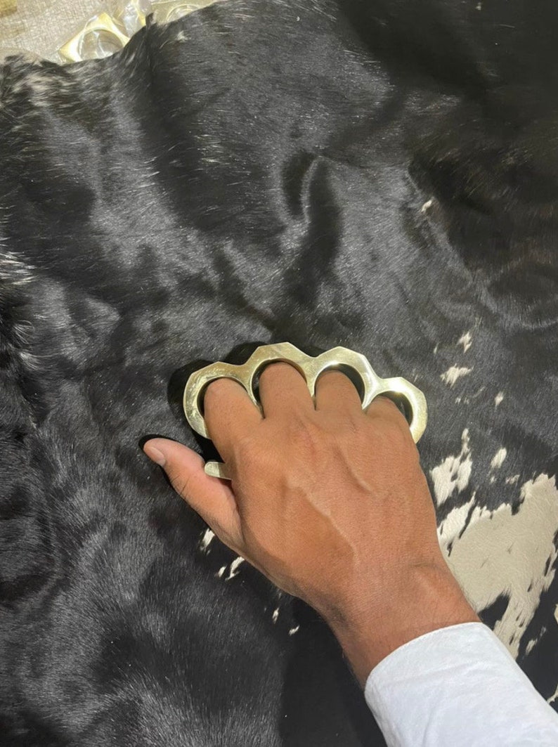 Handmade Brass Knuckle Bowie Knife Handmade Knuckles Etsy