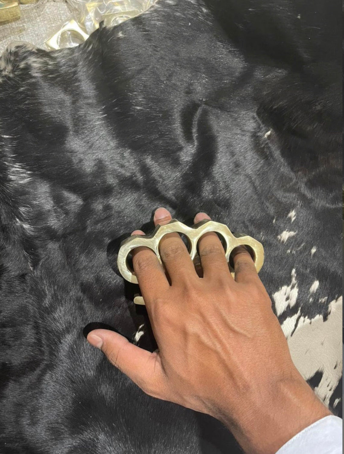 Handmade Brass Knuckle Bowie Knife Handmade Knuckles Etsy