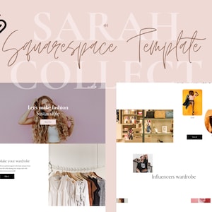 Squarespace Website Template - Squarespace Template for Fashion - Squarespace 2022 - Fashion Wardrobe - Sarah Collections Shop