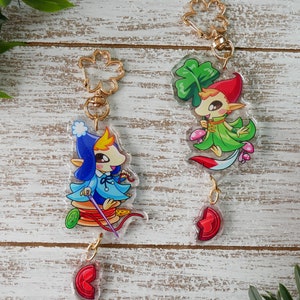 Minish 4 Inch Glitter Dangling Acrylic Charms