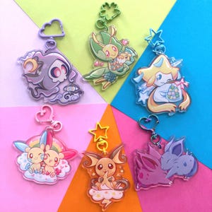 Dreamy Series 3 Inch Glitter Epoxy Acrylic Charm Keychain