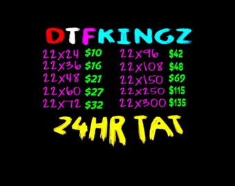 Custom DTF Gang Sheet, Dtf transfers Ready for Press, DTF Transfers, High Quality, Wholesale Prices,