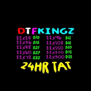 Custom Gang Sheet, Full Color DTF, Shirt Heat Transfer, Ready To Apply, Express DTF, Direct To Film, DTF Screen Print, Bulk Printing