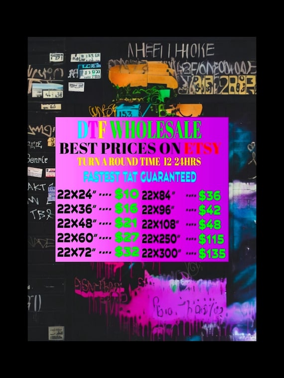 DTF transfers - Custom Gang sheet | No Minimum | Upload Your Art | Ships Fast | Wholesale DTF | Custom DTF | Ready To Press | Dtf Gang Sheet