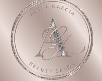 Logo Diamond Glitter Salon, logo Diamond Beauty, logo Glam, logo Glitter Salon, logo Boutique, logo Aesthetics (design digitale predefinito)