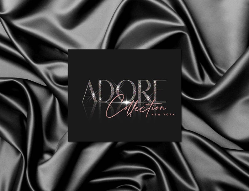 Diamond Glitter Salon Logo, Glam Beauty Branding, Boutique Logo, Glam Logo Design, Sparkle Logo, Aesthetics Logo (Premade Digital Design) image 6