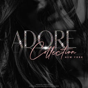 Diamond Glitter Salon Logo, Glam Beauty Branding, Boutique Logo, Glam Logo Design, Sparkle Logo, Aesthetics Logo (Premade Digital Design) image 1