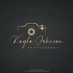 Minimalist Camera Photography Logo, Modern Photography Logo with Camera, Signature Logo, Photography Branding (Premade Digital Design)
