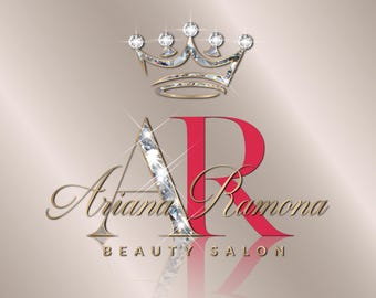 Logo Diamond Crown, Logo Luxury Glam, Logo Sparkle, Logo Diamond Beauty, Logo Glam Crown, Logo Aesthetic (Design predefinito)