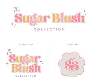 Logotipo retro rosa, marca comercial femenina, logotipo de salón, logotipo de belleza retro, logotipo de cosmética, marca retro (diseño digital prediseñado)
