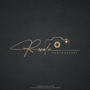 Logo minimalista per fotografia con fotocamera, logo moderno per fotografia con fotocamera, logo esclusivo, marchio per fotografia (design digitale predefinito)