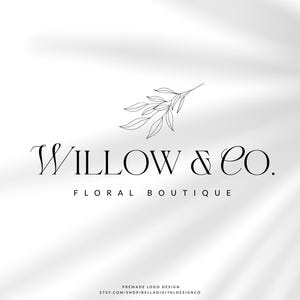 Logo per boutique floreale, logo per boutique, logo per fotografia, logo femminile, design del logo minimalista, kit di branding, design del logo personalizzato