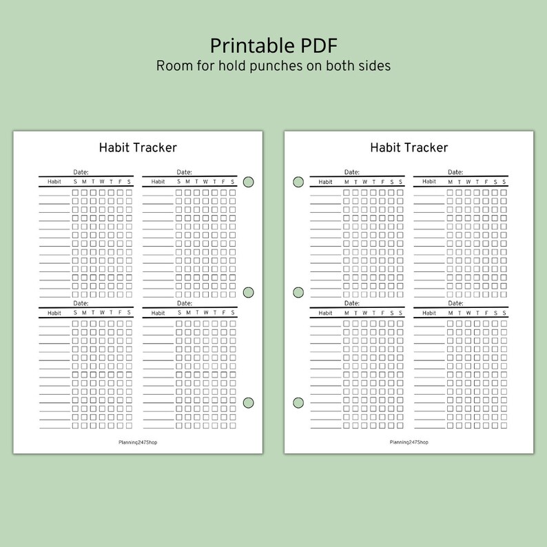 Simple Weekly Habit Tracker | Fillable Habit Tracker | Habit Tracker ...