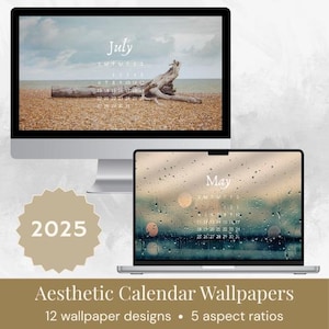 Aesthetic Calendar Desktop Wallpaper | Desktop Calendar | Aesthetic Desktop Wallpaper | Aesthetic Wallpaper | Desktop Wallpaper