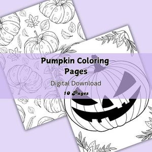 Pumpkin Coloring Pages | Halloween Coloring Book | Halloween Coloring Pages | Fall Adult Coloring Pages | Halloween Coloring Pages for Kids