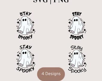 Stay Spooky PNG Bundle | Halloween SVG Bundle | Retro Ghost SVG | Halloween Quote svg | Scary Ghost svg | Retro Halloween svg | Fall svg
