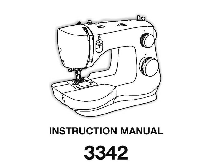 Singer 3342 Fashion Mate Sewing Machine Instruction Manual - User Manual - Complete User Guide - English - French - Spanish